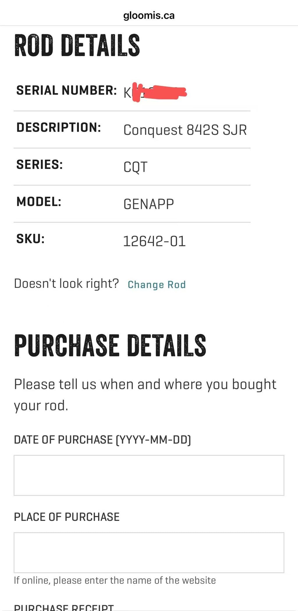 Gloomis/SHIMANO Conquest Spin Jig 842S Spinning Rod For Bass[Y058]