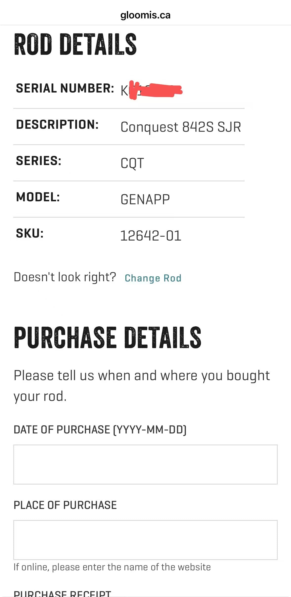 Gloomis/SHIMANO Conquest Spin Jig 842S Spinning Rod For Bass[Y058]